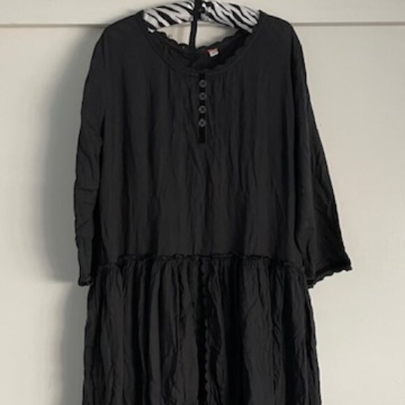 Ewa I Walla Dress Black Sample XL X-Large Viscose Goth Lagenlook NWOT Like New - Picture 3 of 15